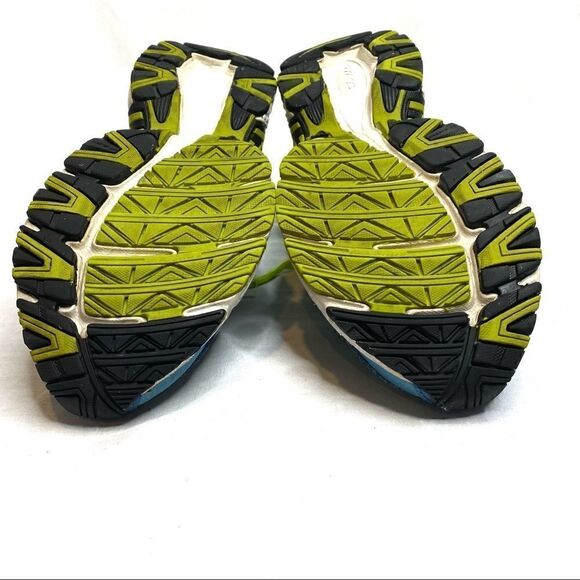 Saucony Oasis 2 grid turquoise and neon yellow running shoes size 7.5 - Picture 13 of 16